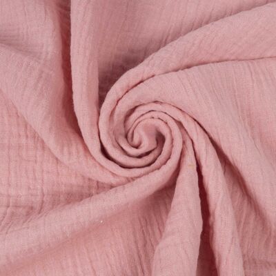 Bubblegum pink double gauze muslin fabric
