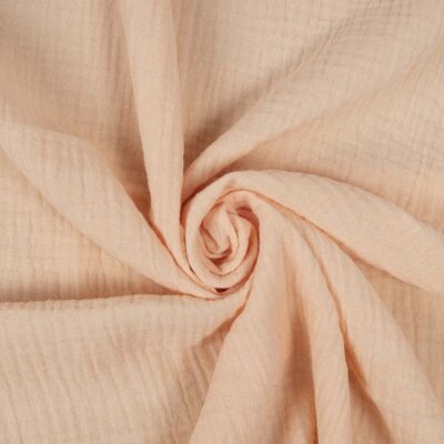 Double gauze muslin fabric nude