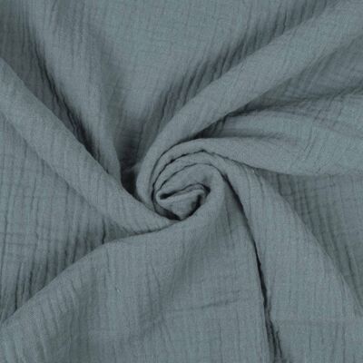 Water green double gauze muslin fabric