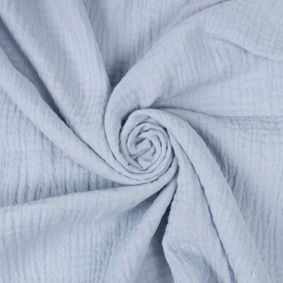 Light blue double gauze muslin fabric