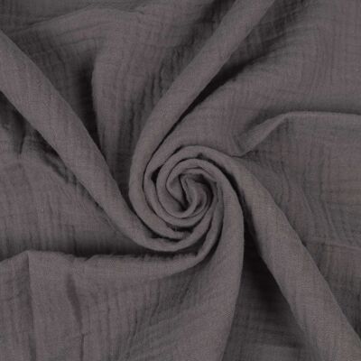 Double gauze gray muslin fabric