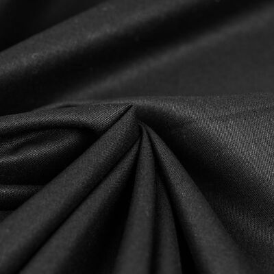 Black poplin fabric
