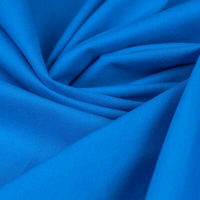 Blue tile poplin fabric
