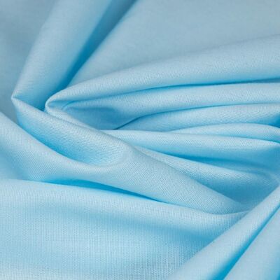 Baby blue poplin fabric