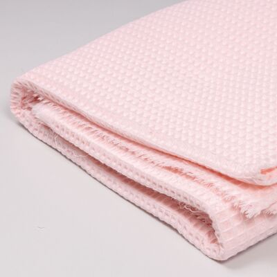 Baby pink waffle fabric