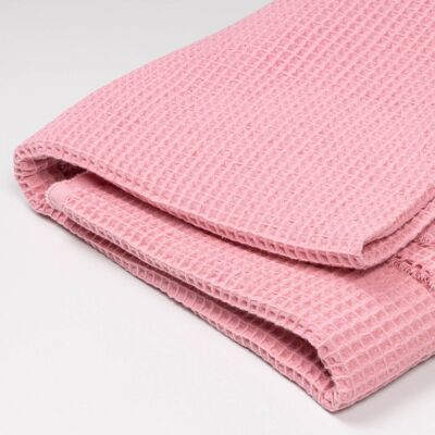 Bubblegum pink waffle fabric