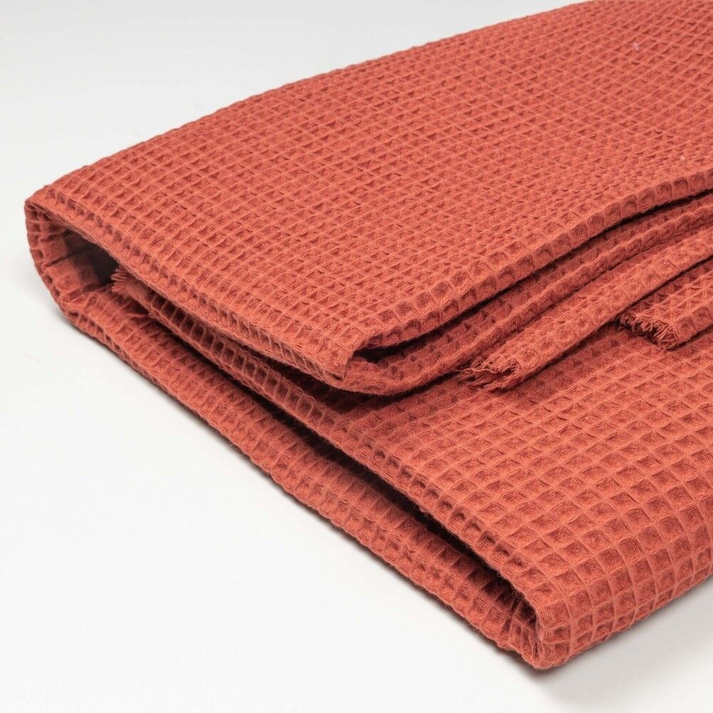 Waffelstoff Terrakotta