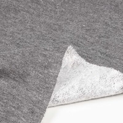 Tissu sweat perché gris foncé