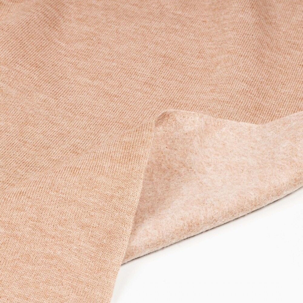 Kamelfarbener Sweatshirtstoff