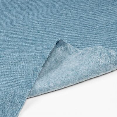 Blue perched sweatshirt fabric