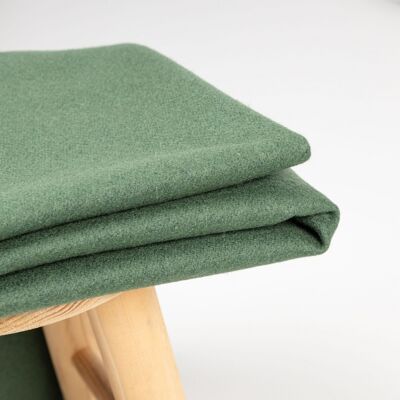 Green wool cloth fabric