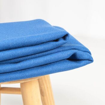 Tissu drap de laine bleu