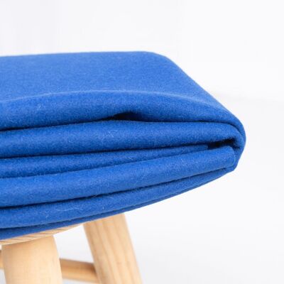 Tessuto in panno di lana blu