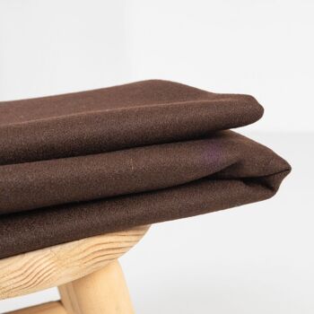 Tissu de drap de laine marron