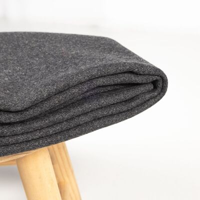 Charcoal gray wool cloth fabric