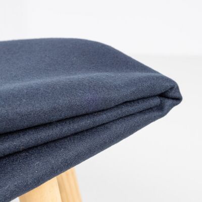 Navy wool cloth fabric