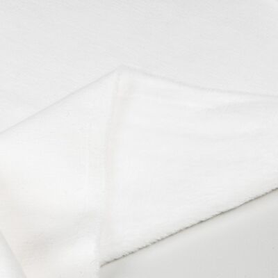 Tissu sweat-shirt en fourrure blanche