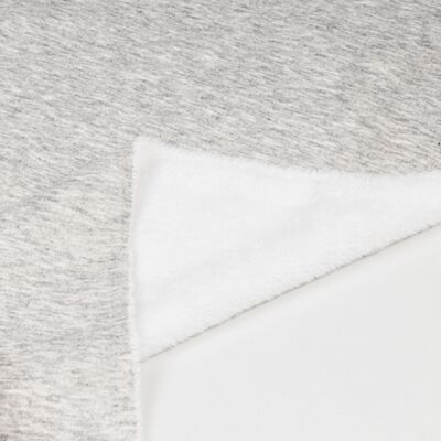 Gray fur sweatshirt fabric