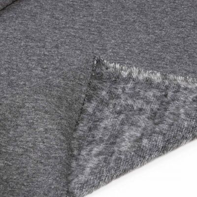 Charcoal gray fur sweatshirt fabric