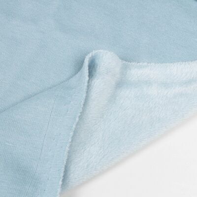 Tissu sweat-shirt en fourrure bleu clair