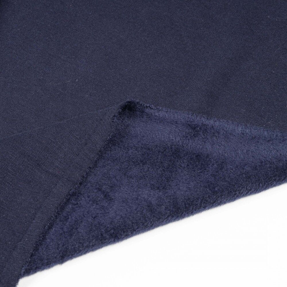 Marineblauer Pelz-Sweatshirtstoff