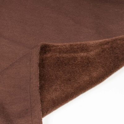 Brown fur sweatshirt fabric