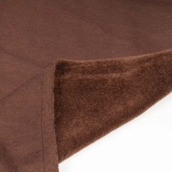 Tissu sweat-shirt en fourrure marron