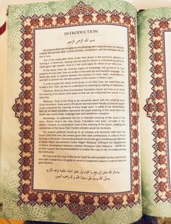 MAQDIS Al Quran traduction mot par mot couleur codée Tajwid arabe anglais A4 grand - bleu 2