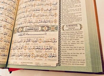 MAQDIS Al Quran traduction mot par mot couleur codée Tajwid arabe anglais A4 grand - bleu 4