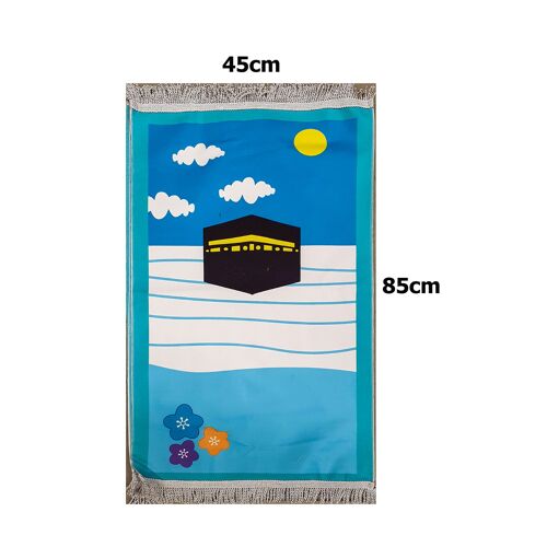 Beautiful Thick Children Kids CARTOON Prayer Mat Rug Islamic Muslim - KAABAH