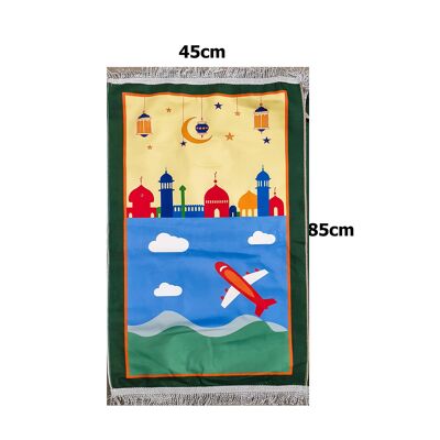 Beautiful Thick Children Kids CARTOON Prayer Mat Rug Islamic Muslim - PLAIN