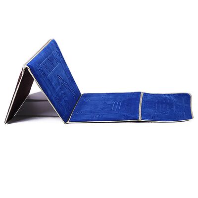 Dossier de luxe tapis de prière médical tapis tapis chaise inclinable siège de voyage musulman - bleu