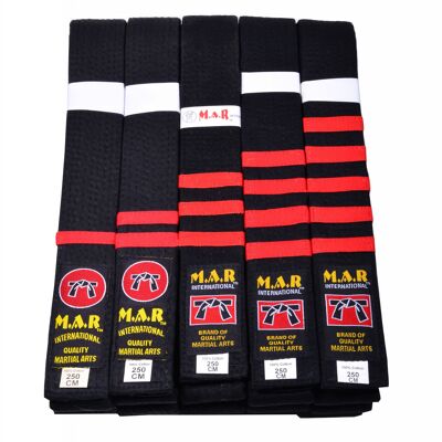 MAR-080 | Block Stripe Colour Rank Belts E 320
