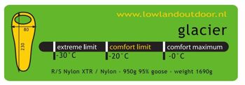 EXPÉDITION GLACIER LOWLAND OUTDOOR® - 1690 GR - 230X80 CM -20°C - ROUGE 4