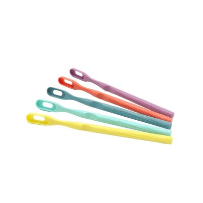 Manches de brosses à dents en vrac - vendu en lot de 30 (6 de chaque couleur)