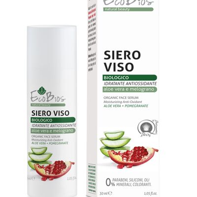 Aloe vera en Granaatappelgezichtsserum 30 ml.