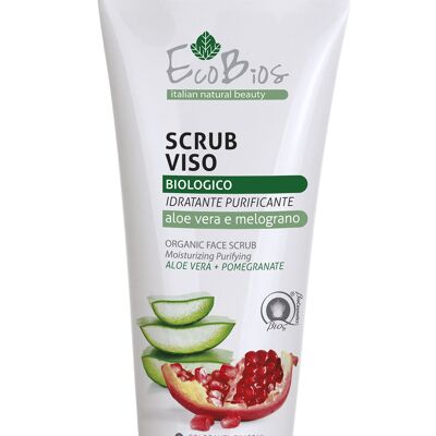 Aloë vera en Granaatappelgezichts scrub 75 ml