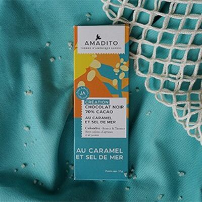 Grand Cru Colombia chocolate with caramel and sea salt - 35g