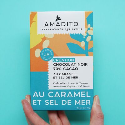 Grand Cru Colombia chocolate with caramel and sea salt - 70g