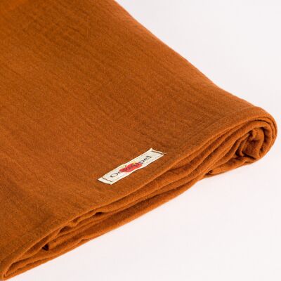 Laken hydrofiel cognac - wieg 75x100 cm