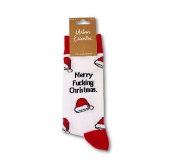 Chaussettes unisexe Merry Fucking Christmas 1
