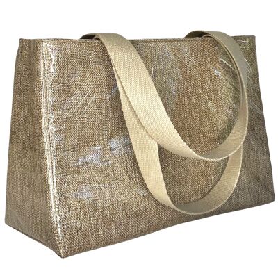 Kühltasche M, „Glittering Jute“