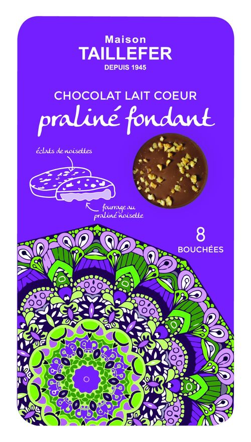 Chocolat lait au praliné fondant 75g MT Mandala