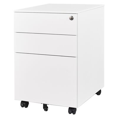 Drawer unit White - 3 drawers with unique key