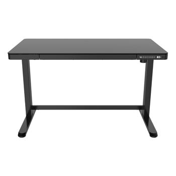 Bureau assis-debout électrique - Noir avec plateau en verre - 140 x 70 cm 3