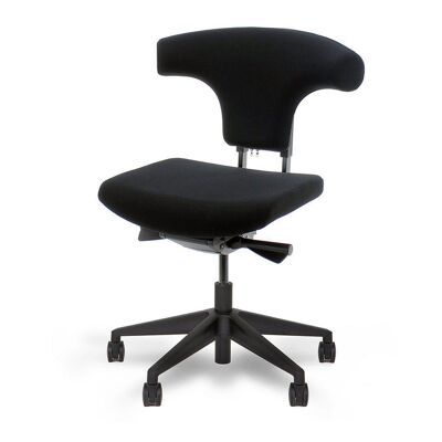 Office Chair Without Armrest Owan T-Bone - Assembled - Black