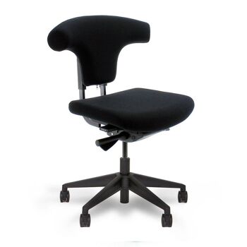 Chaise de bureau sans accoudoir Owan T-Bone - Assemblé - Feutre de laine gris clair 4