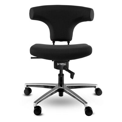Office Chair Without Armrest Bull Active - Black