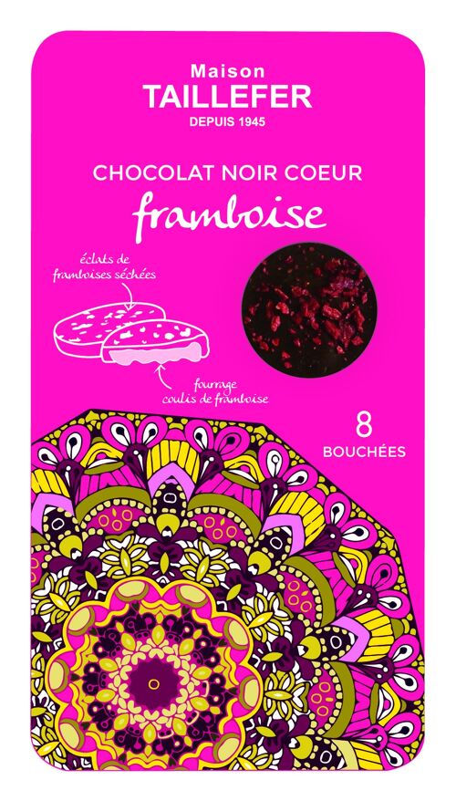 Chocolat noir fourrage framboise 75g MT Mandala