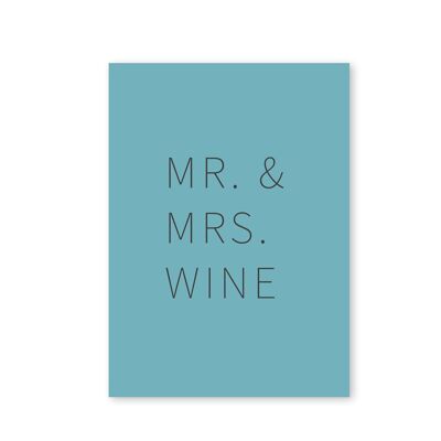 Tarjetas de vino feliz - Mr & Mrs Wine